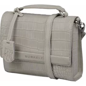   Burkely Casual Cayla világosszürke kisméretű női bőr kézitáska, vállpánttal 20 x 15 cm
