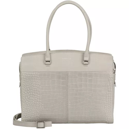 Burkely Cool Colbie szürke női bőr laptoptartós válltáska 15,6" 40 x 33 cm
