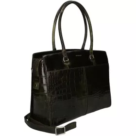   Burkely Cool Colbie sötétzöld női bőr laptoptartós válltáska 15,6" 40 x 33 cm