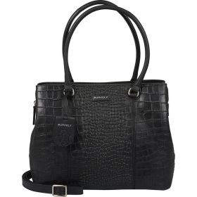 Burkely Cool Colbie feketenői bőr laptoptartós válltáska 13,3" 34 x 26 cm