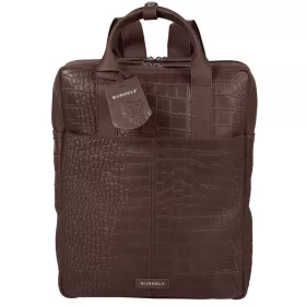   Burkely Cool Colbie sötétbarna kroko bőr hátizsák, laptop tartóval 14"