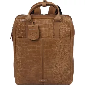   Burkely Cool Colbie konyakbarna kroko bőr hátizsák, laptop tartóval 14"