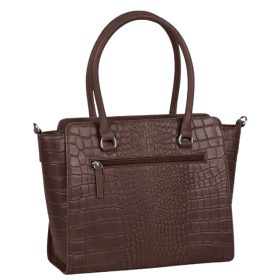   Burkely Cool Colbie sötétbarna kroko bőr válltáska 30 x 25 cm