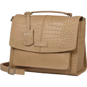   Burkely Cool Colbie drapp kroko bőr kézitáska, vállpánttal 25 x 19 cm