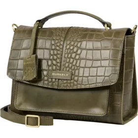   Burkely Cool Colbie zöld kroko bőr kézitáska, vállpánttal 25 x 19 cm