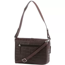   Burkely Cool Colbie barna kroko női bőr válltáska 22 x 16 cm