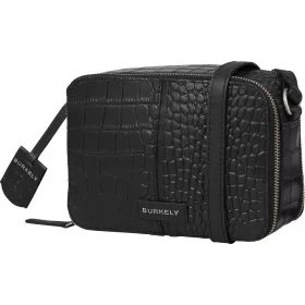   Burkely Cool Colbie fekete kroko női bőr oldaltáska, crossover  20 x 15 cm
