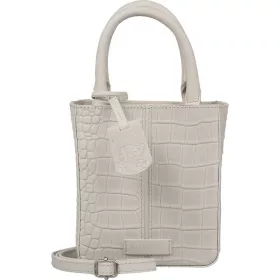   Burkely Cool Colbie törtfehér kroko női bőr kézitáska, vállpánttal  18 x 15 cm