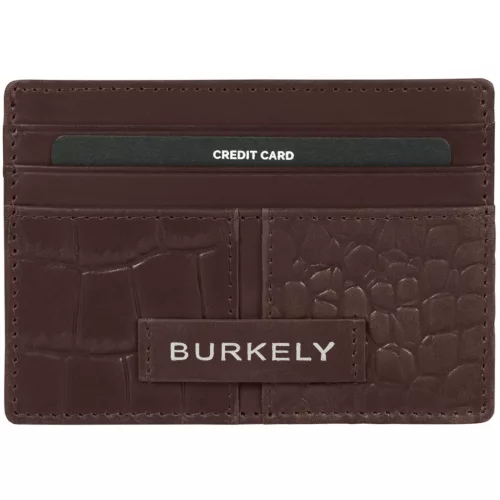 Burkely Bold Brandy barna bőr bankkártyatartó, 10 × 8 cm