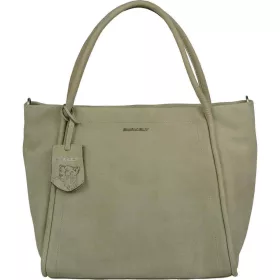   Burkely Still Selene halványzöld nubuk női bőr válltáska 37 x 28 cm
