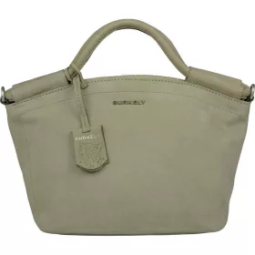   Burkely Still Selene halványzöld nubuk női bőr kézitáska, crossover 31 x 20 cm