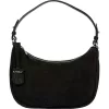 Burkely Still Selene fekete nubuk női bőr válltáska 28 x 16 cm