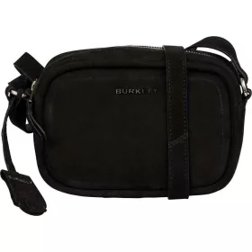   Burkely Still Selene fekete nubuk női bőr válltáska 20 x 13,5 cm