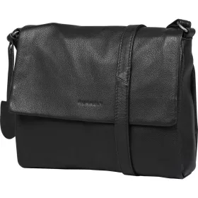   Burkely Lush Lucy fekete női bőr oldaltáska, crossbody 25 x 20 cm