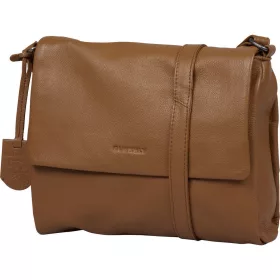   Burkely Lush Lucy konyakbarna női bőr oldaltáska, crossbody 25 x 20 cm