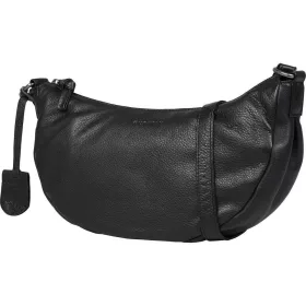   Burkely Lush Lucy fekete női bőr oldaltáska, crossbody 30 x 15 cm