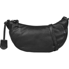   Burkely Lush Lucy fekete női bőr oldaltáska, crossbody 30 x 15 cm
