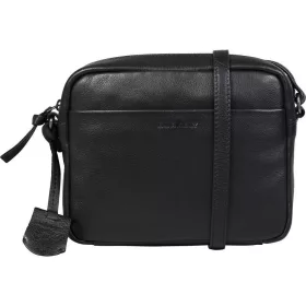   Burkely Lush Lucy fekete női bőr oldaltáska, crossbody 20 x 17 cm