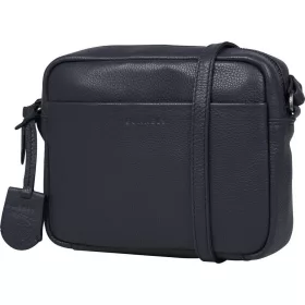   Burkely Lush Lucy sötétkék női bőr oldaltáska, crossbody 20 x 17 cm