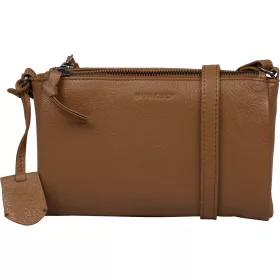   Burkely Lush Lucy konyakbarna női bőr mini válltáska, crossbody 22 x 14 cm
