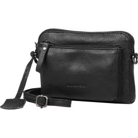   Burkely Lush Lucy fekete női bőr mini válltáska, crossbody 18 x 13 cm