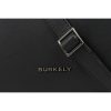 Burkely Nocturnal fekete női bőr oldaltáska, crossbody