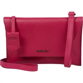   Burkely Nocturnal magenta női bőr boritéktáska, crossbody
