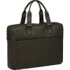 Burkely Minimal Mason sötétzöld bőr laptoptáska 15.6"  40 x 28 cm