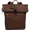 Burkely Minimal Manson Rolltop konyakbarna bőr hátizsák, laptoptartóval 14"  37 x 29 cm