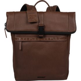   Burkely Minimal Manson Rolltop konyakbarna bőr hátizsák, laptoptartóval 14"  37 x 29 cm