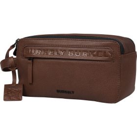   Burkely Minimal Mason konyakbarna bőr neszeszer, toalet táska 25 x 15 cm