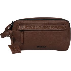   Burkely Minimal Mason konyakbarna bőr neszeszer, toalet táska 25 x 15 cm