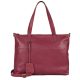 Burkely Natural Norah Workbag mályva színű női bőr válltáska, kézitáska, laptop tartóval 14"