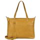 Burkely Natural Norah Workbag sárga színű női bőr válltáska, kézitáska, laptop tartóval 14"