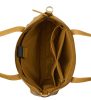 Burkely Natural Norah Workbag sárga színű női bőr válltáska, kézitáska, laptop tartóval 14"