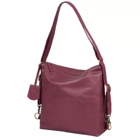 Burkely Natural Norah női pink bőr válltáska, hátizsák