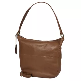 Burkely Natural Norah konyak színű női bőr válltáska