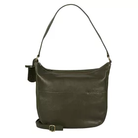 Burkely Natural Norah zöld színű női bőr válltáska