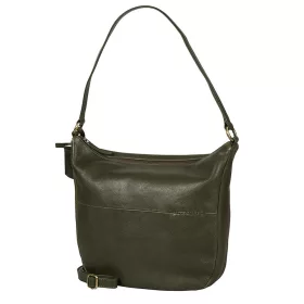 Burkely Natural Norah zöld színű női bőr válltáska
