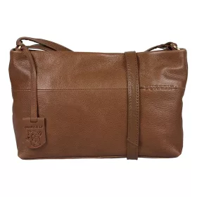   Burkely Natural Norah Collection barna női bőr oldaltáska, crossbody 18 x 10 cm