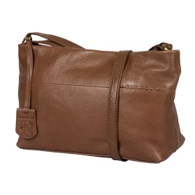   Burkely Natural Norah Collection barna női bőr oldaltáska, crossbody 18 x 10 cm