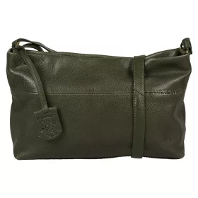   Burkely Natural Norah Collection zöld női bőr oldaltáska, crossbody 18 x 10 cm