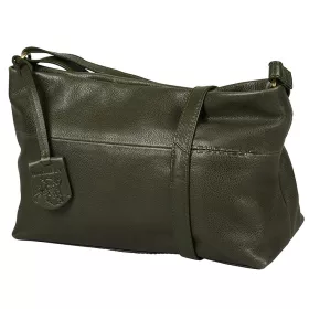   Burkely Natural Norah Collection zöld női bőr oldaltáska, crossbody 18 x 10 cm
