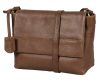 Burkely Natural Norah konyak női bőr oldaltáska, crossbody