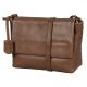Burkely Natural Norah konyak női bőr oldaltáska, crossbody