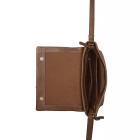   Burkely Natural Norah konyak női bőr oldaltáska, crossbody