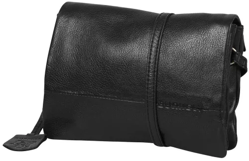 Burkely Natural Norah fekete bőr női oldaltáska