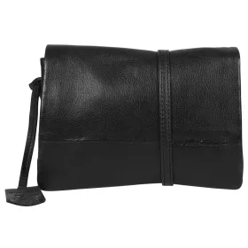 Burkely Natural Norah fekete bőr női oldaltáska