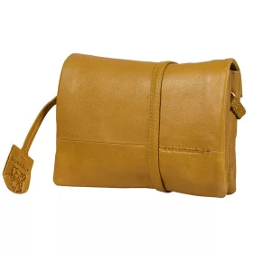 Burkely Natural Norah sárga bőr női oldaltáska