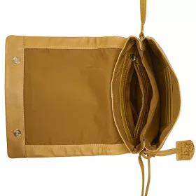 Burkely Natural Norah sárga bőr női oldaltáska